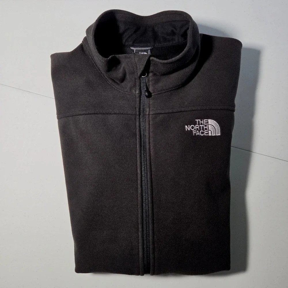 The North Face Mens WindWall Fleece Vest Black XL Full Zip Softshell Outdoor